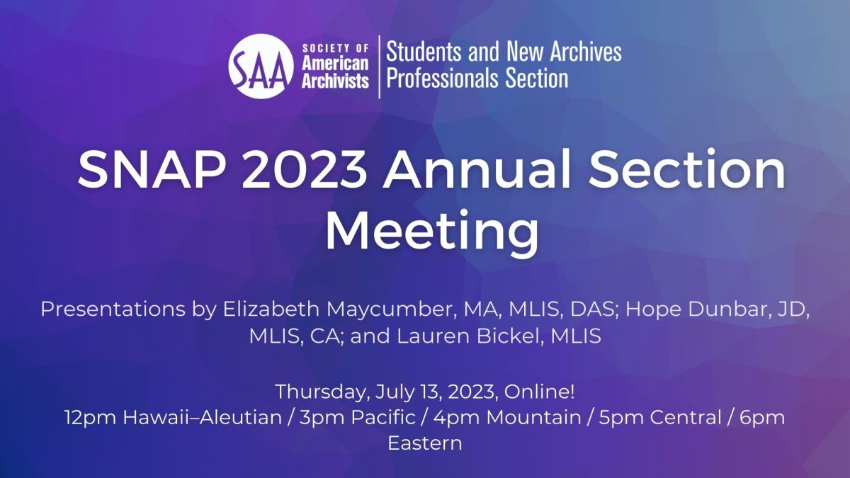 You’re Invited! SNAP 2023 Section Meeting